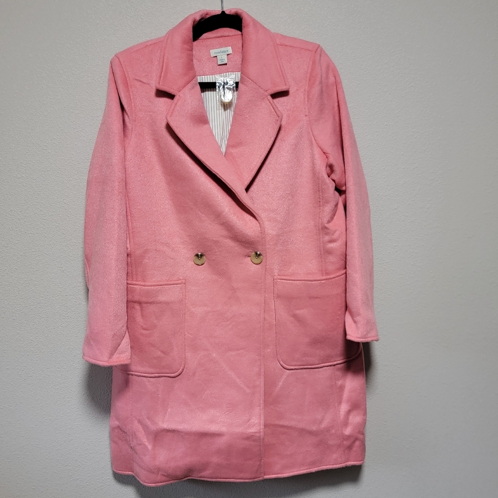 Sundance NWT Emilia Topper Wool Blend Breasted Long Blazer Jacket - Picture 4 of 9